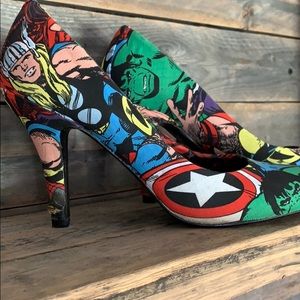 Custom Marvel high heel shoes - size 7.5